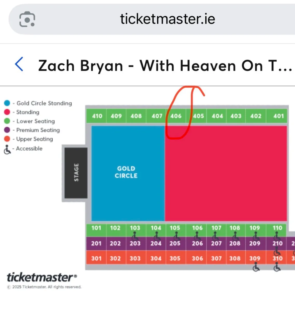 2 x Zach Bryan seated Cork Saturday 20th jun - Image 2