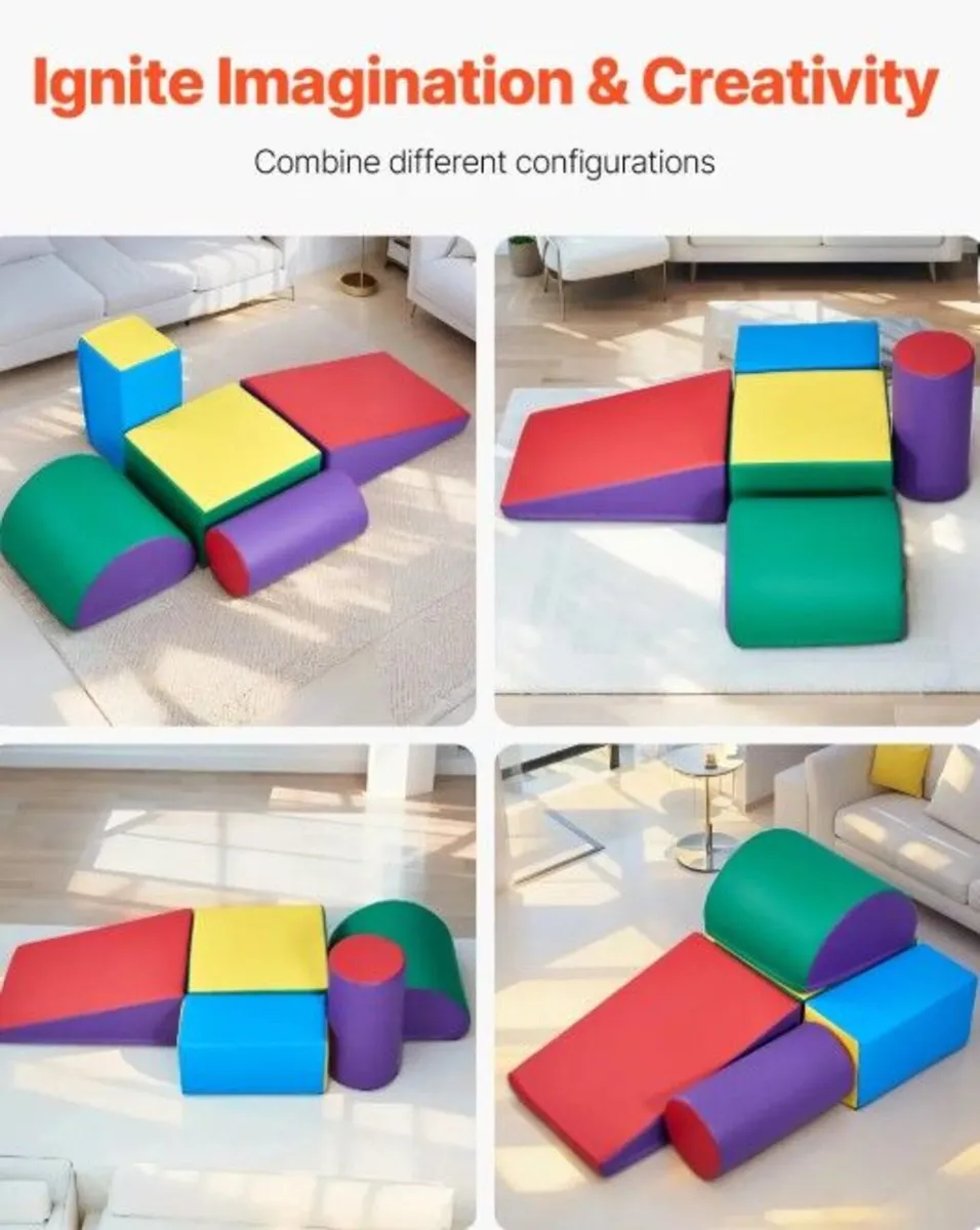 Kids Foam Climbing Toys 5 Piece Set Indoor - Image 2