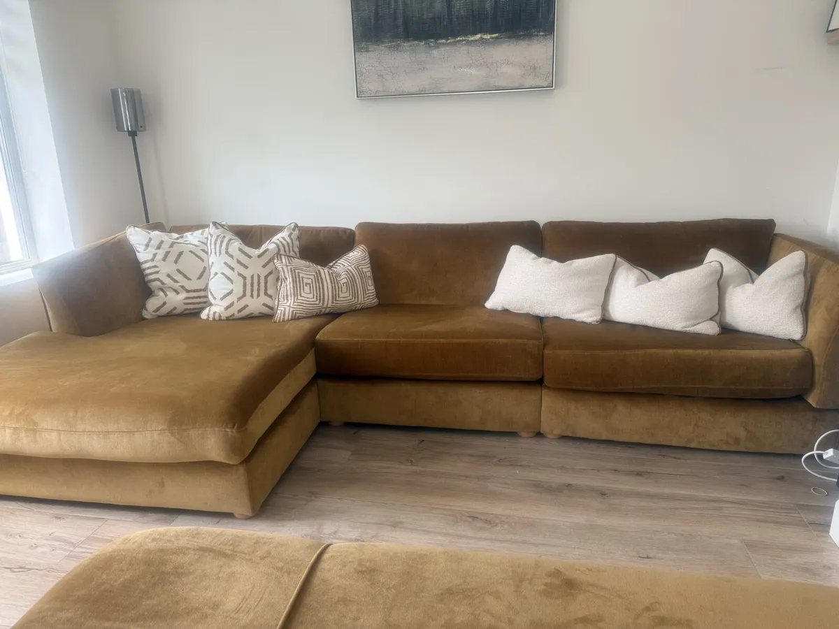Chaise Sofa with Footstool - Image 3