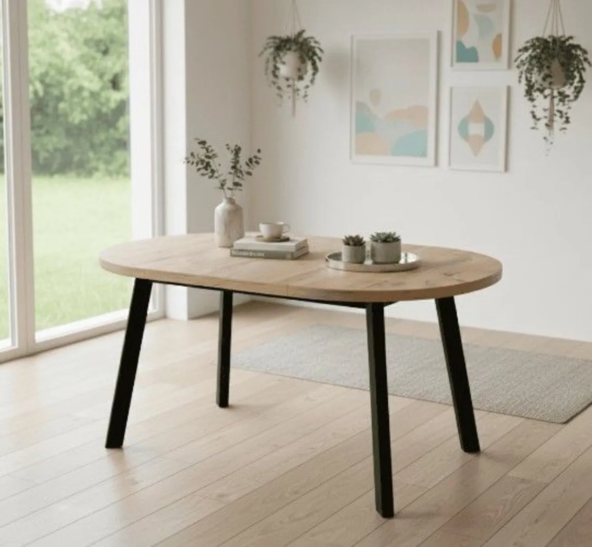 Arvian Extendable Round Dining Table 80-130cm - Image 2