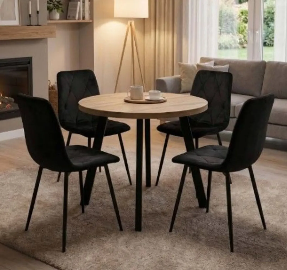 Arvian Extendable Round Dining Table 80-130cm - Image 4