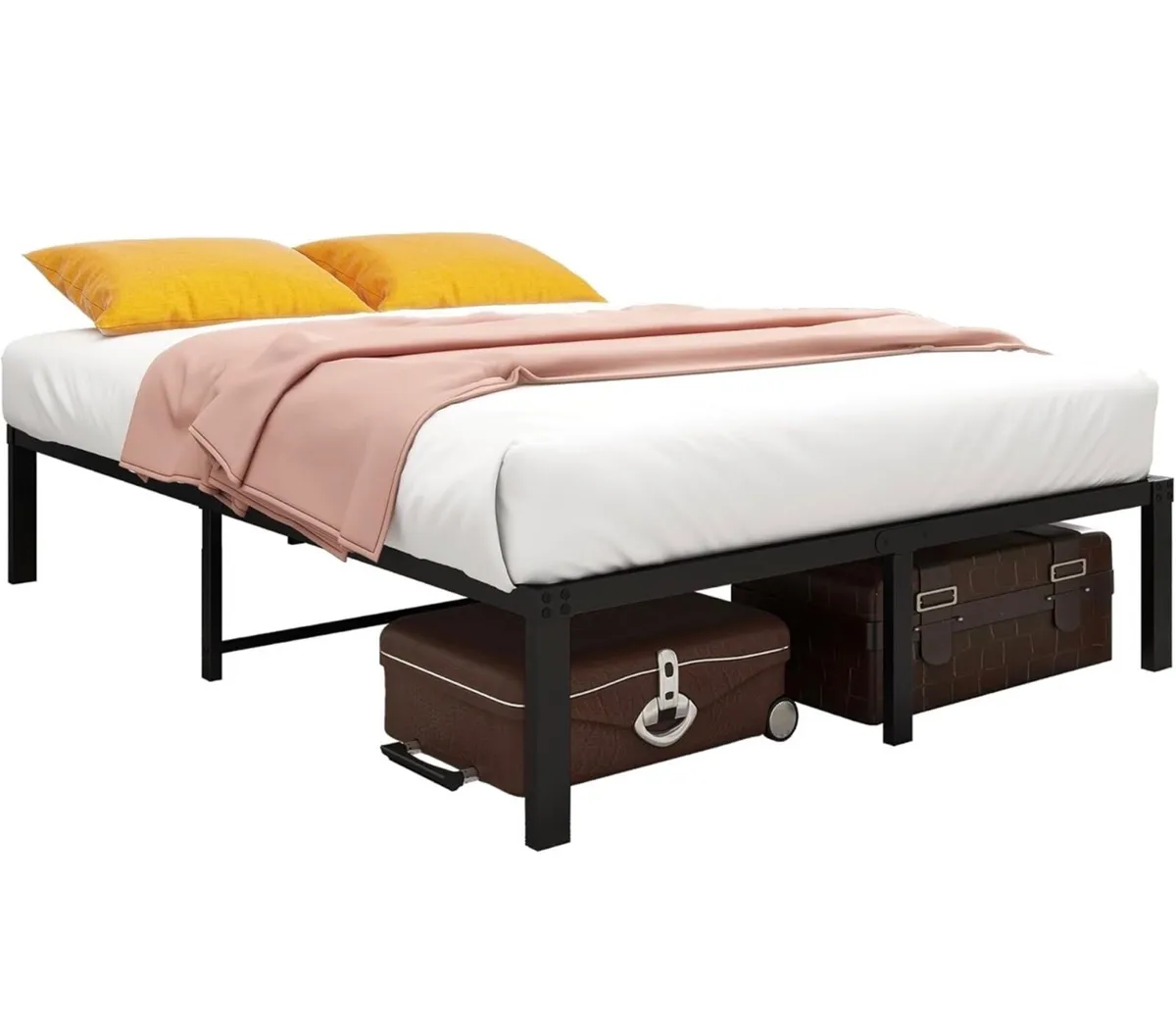 36 cm 4ft6 Double Metal Platform Bed Frames Double - Image 2