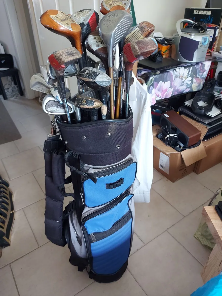 GOLF BAG and Large selection of Golf Clubs and Woo - Image 1