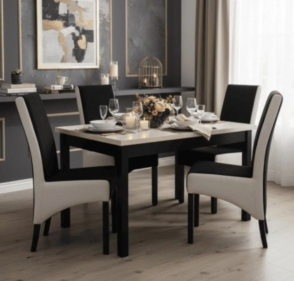 Sorven Extendable Dining Table 120 x 70 cm to 160 - Image 1