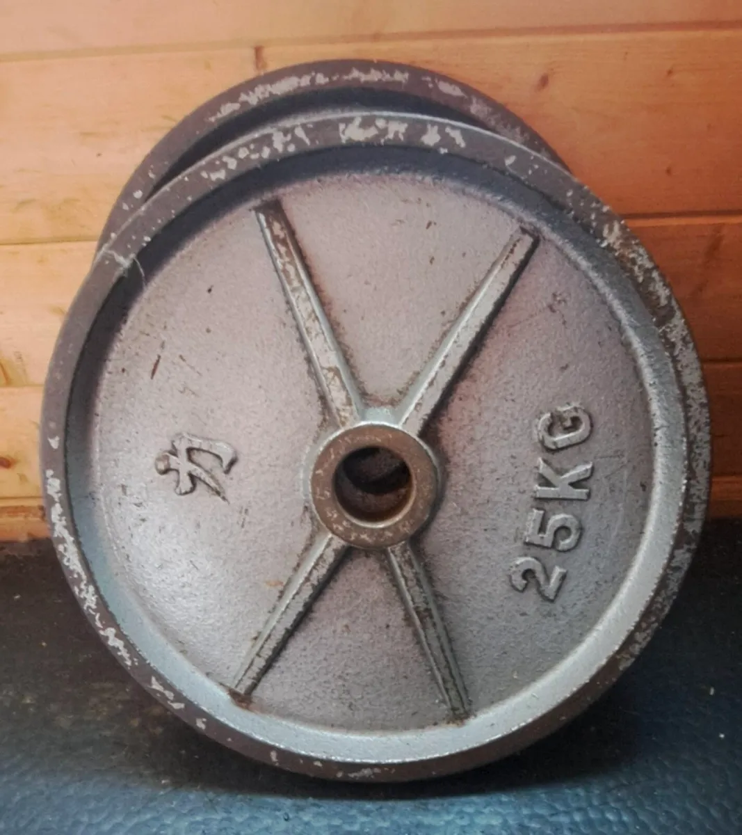 25kg Metal weight plates x 4