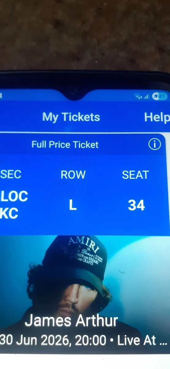 James Arthur concert tickets - Image 2