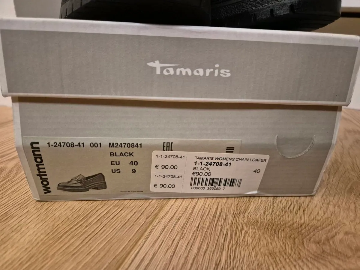 Brand new Tamaris women's chain loafere, size 40 - Image 3