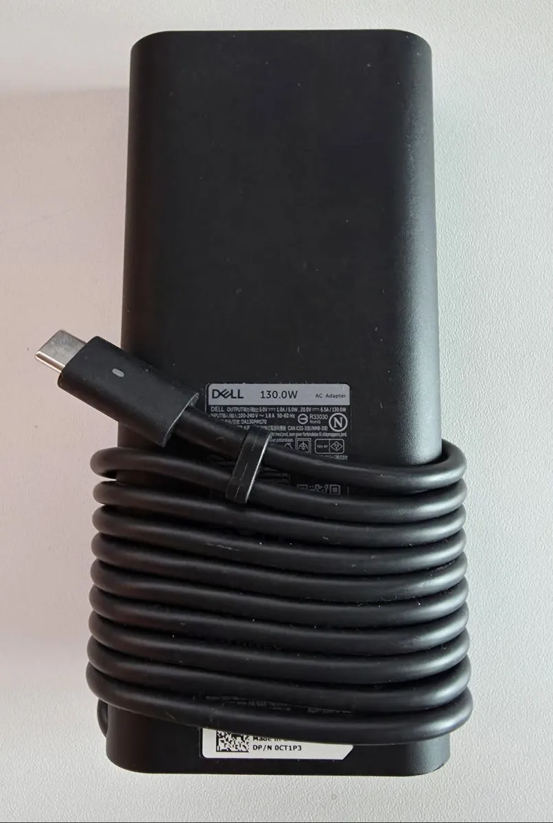 Dell 130W USB-C AC Adapter Laptop Charger - Image 1