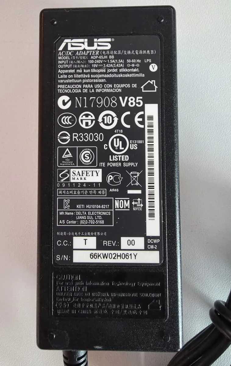 Asus 65W AC Adapter Laptop Charger - Image 2