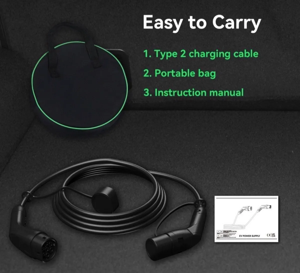 NEW Type 2 EV Fast Charging Cable 22kW 32A 7metre - Image 4