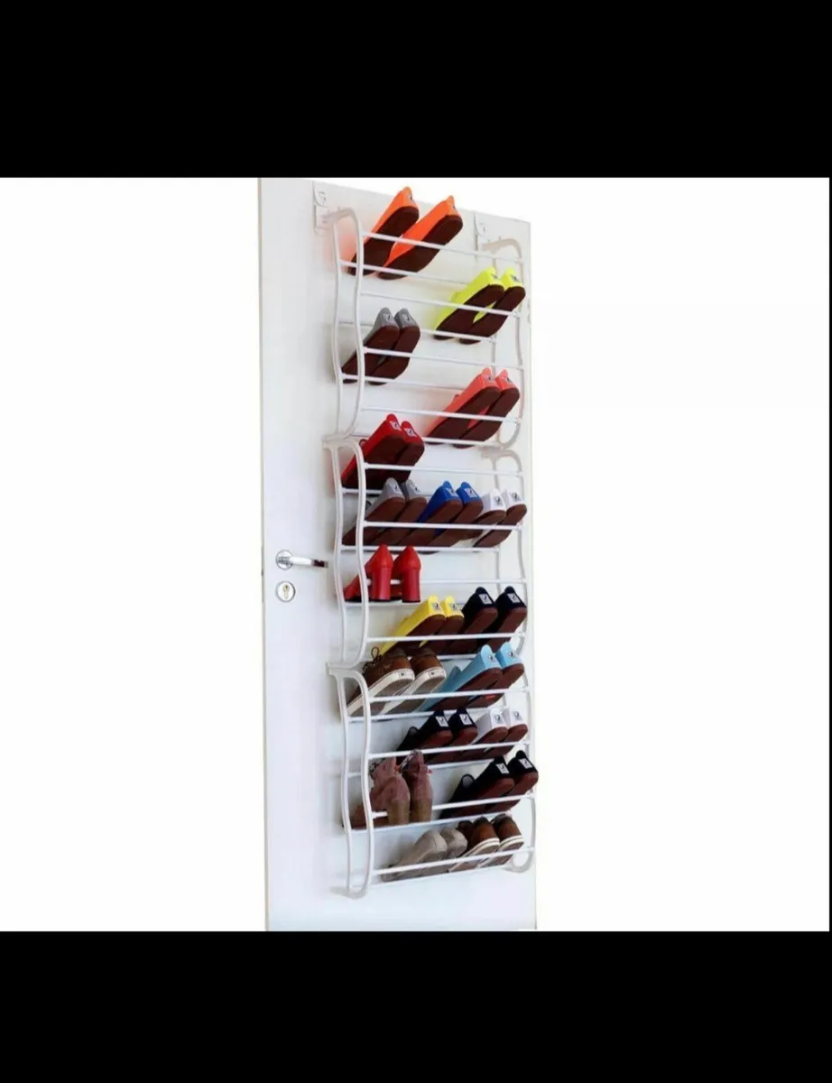 NEW Over Door Metal Hanging Shoe Rack - Image 2