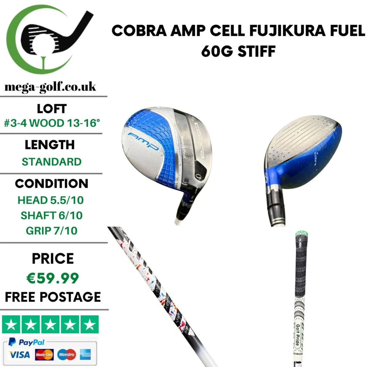 Cobra AMP Cell #3-4 Wood 13-16° / Stiff - Image 1