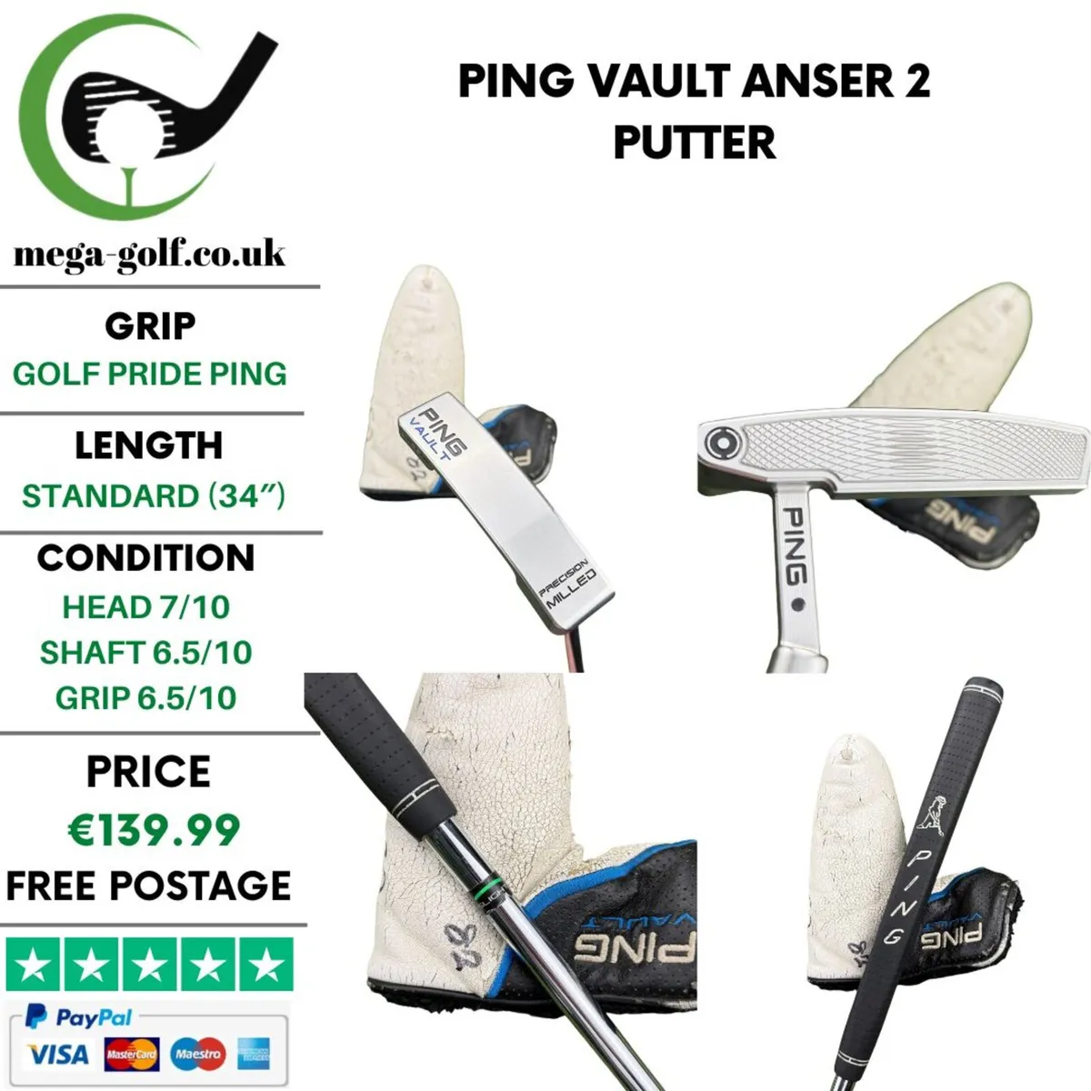 Ping Vault Anser 2 Putter / 34" - Image 1
