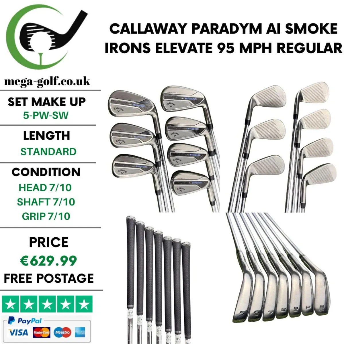 Callaway Paradym Ai Smoke Irons / 5-Pw-Sw /Regular - Image 1