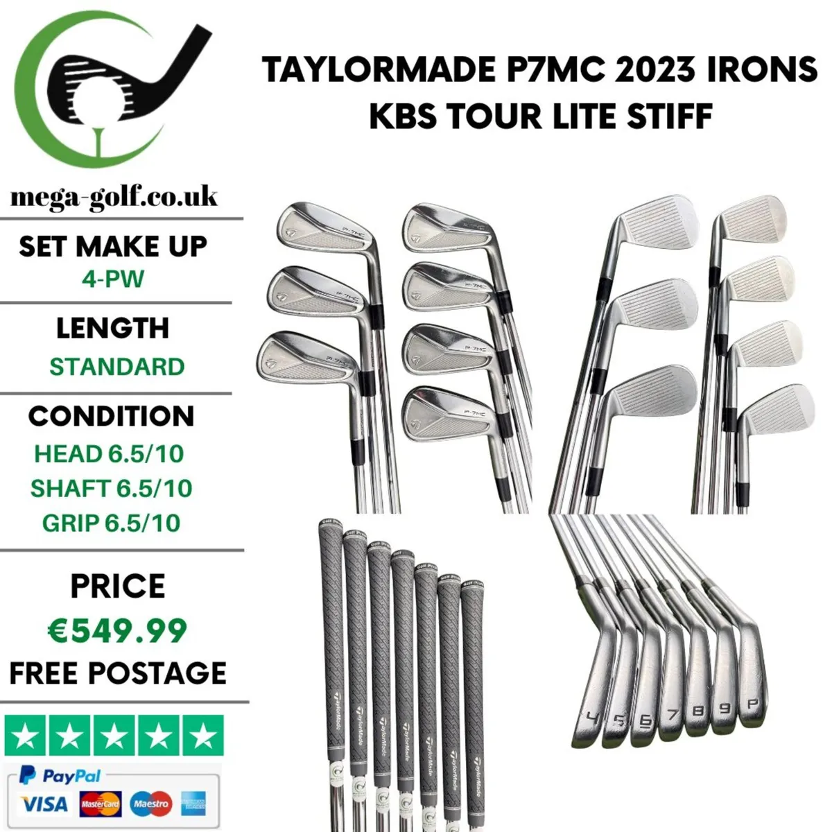 Taylormade P7MC 2023 Irons / 4-Pw / Stiff - Image 1