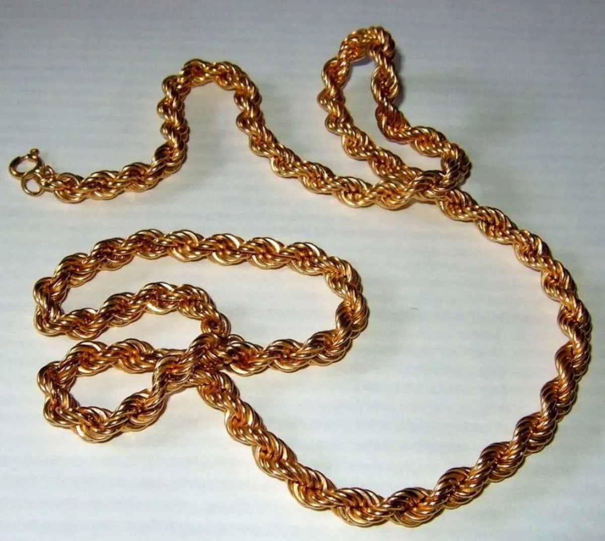 Vintage Hallmarked 9ct Gold Rope Chain - Image 3