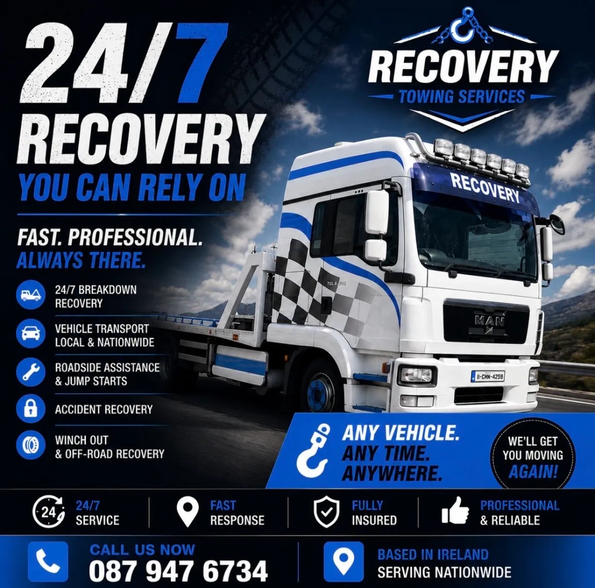 Recovery/ Transport service 24/7 Carlow / Kildare - Image 1