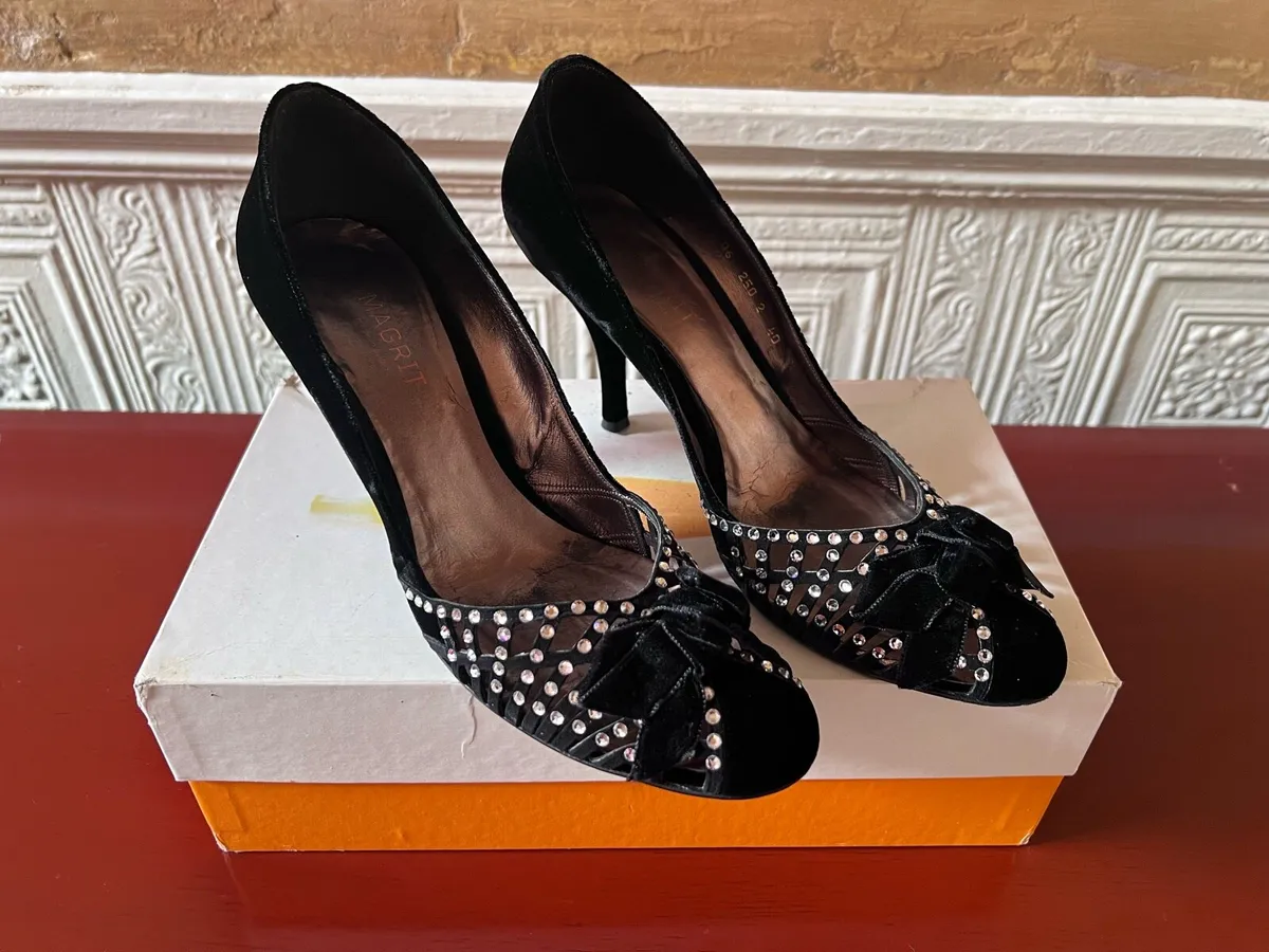 Glamorous Magrit Diamante Velvet Shoes Size 40 - Image 2