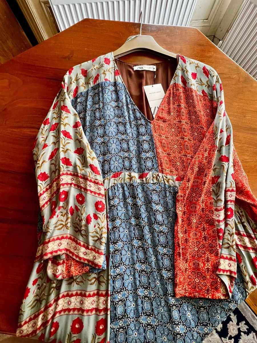 NEW ZARA Boho Dress Size XL - Image 2