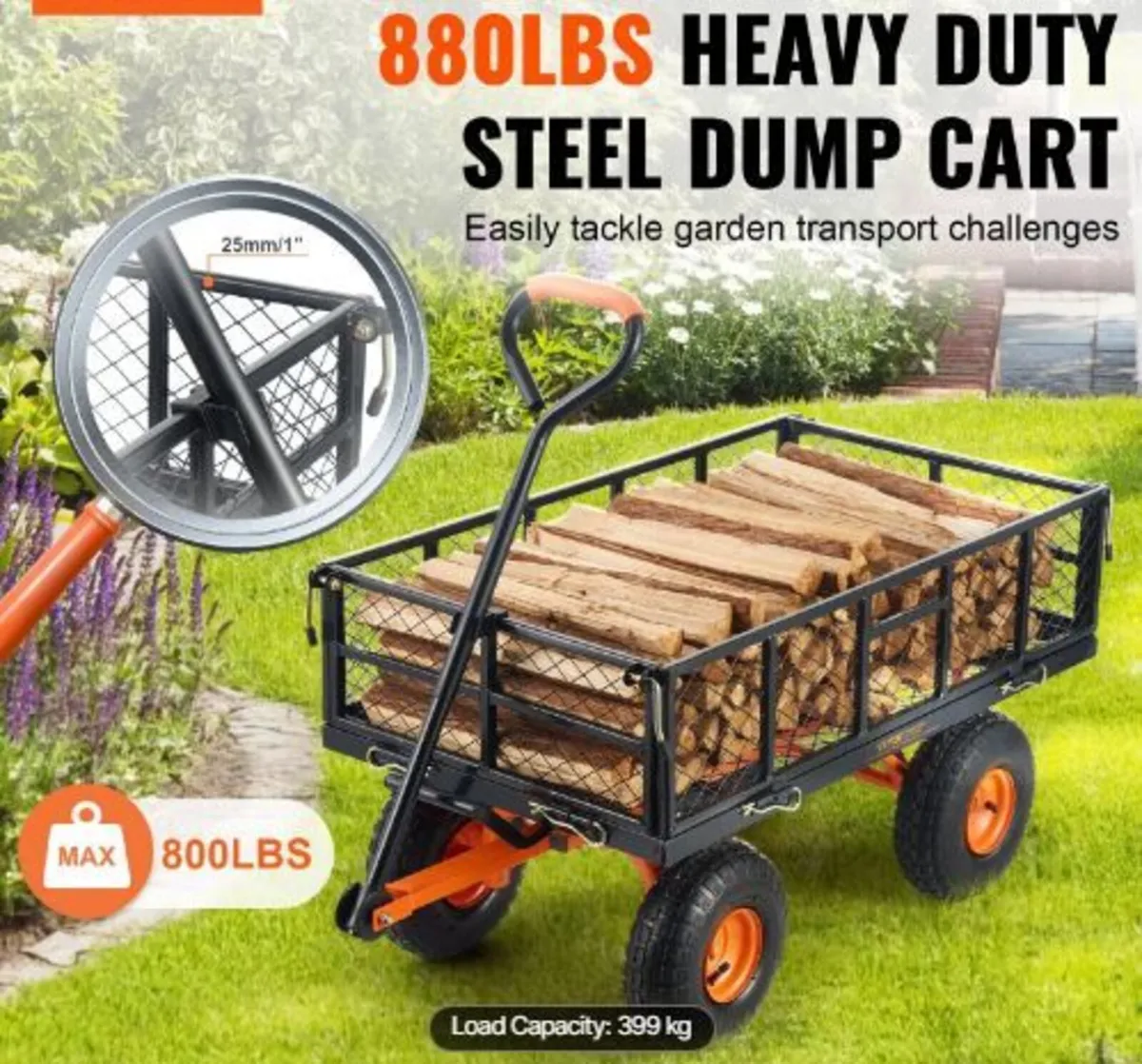 Garden Dump Cart Heavy-duty - Image 3