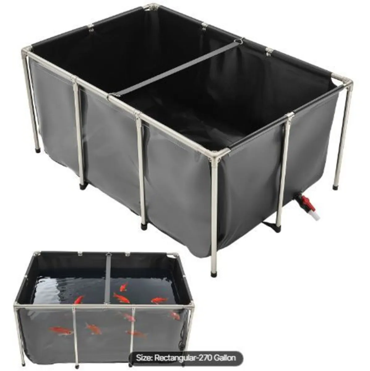 Canvas Fish Pond, 270 Gal Above Ground Fish Pond - Image 1