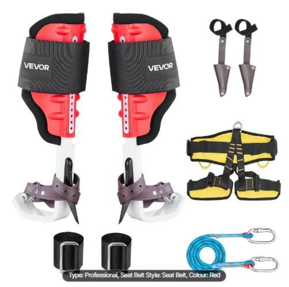 Tree Climbing Spikes Set, Height-Adjustable - Image 1