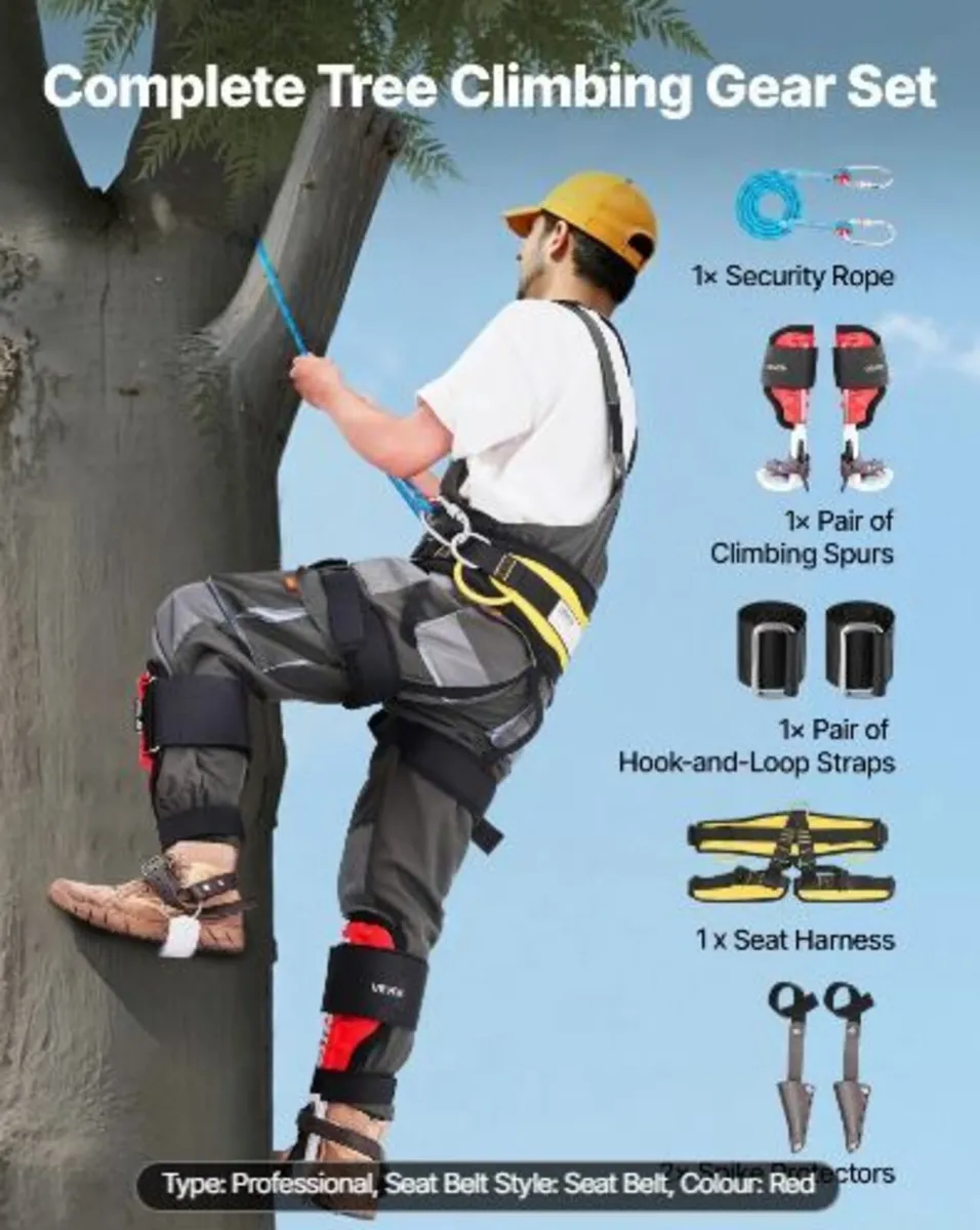 Tree Climbing Spikes Set, Height-Adjustable - Image 2