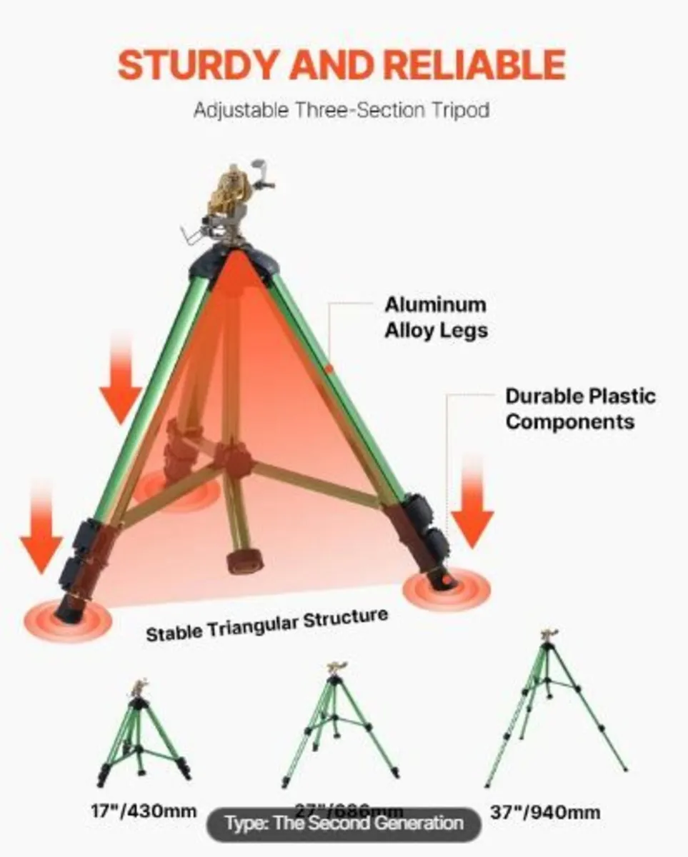 Impact Sprinkler on Tripod Base, 2 Packs - Image 2