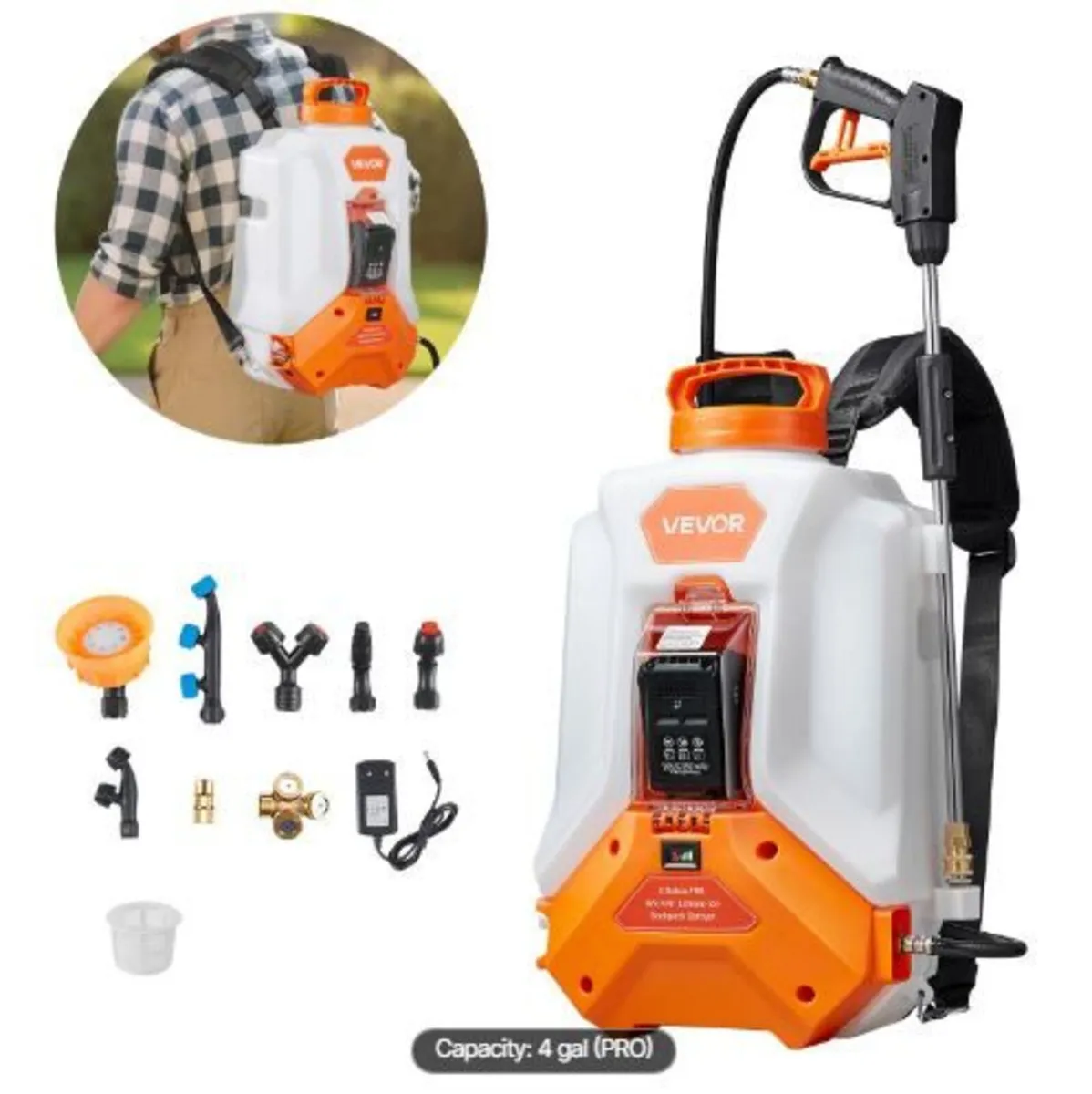 Battery Powered Backpack Sprayer, 16L - Image 3