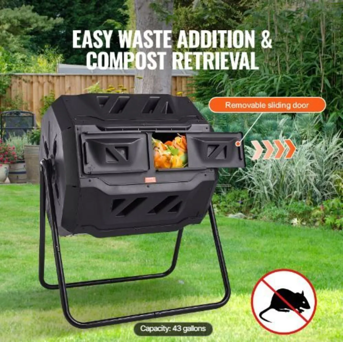 Compost Bin, 162.8 L Dual Chamber - Image 2