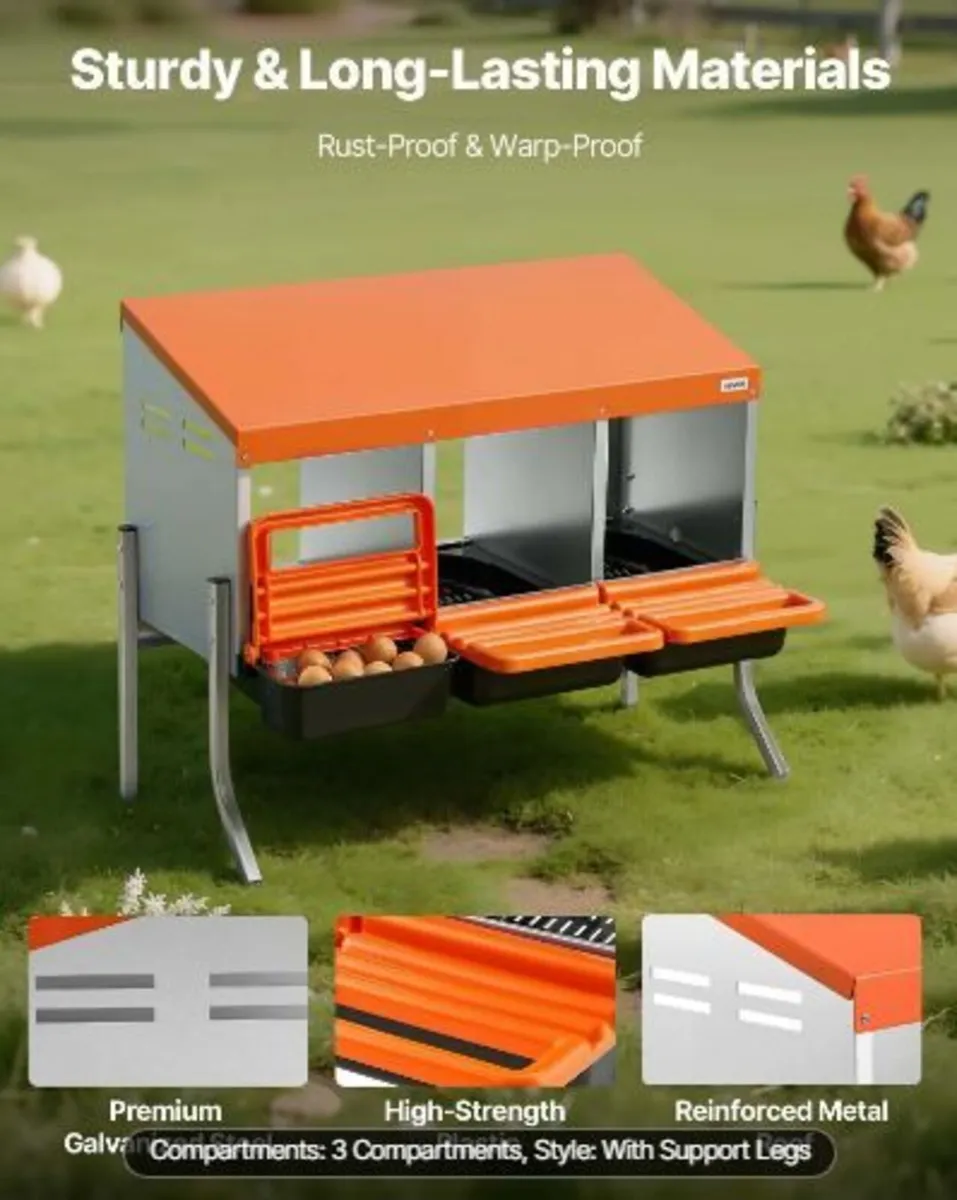 Chicken Nesting Boxes, 3 Compartments - Image 4