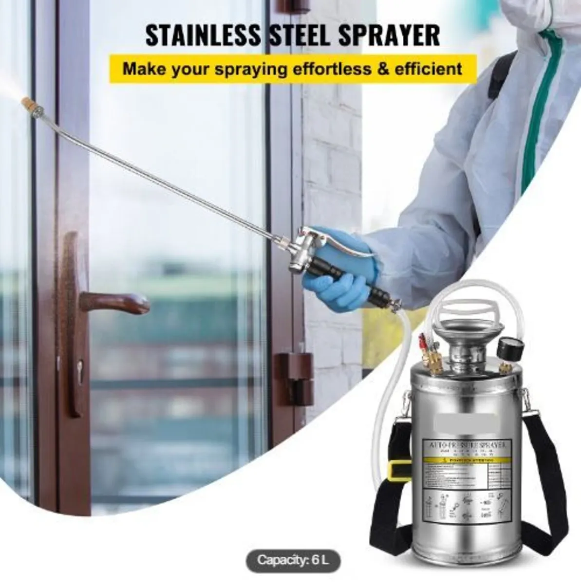 Stainless Steel Sprayer 6L Household - Image 1