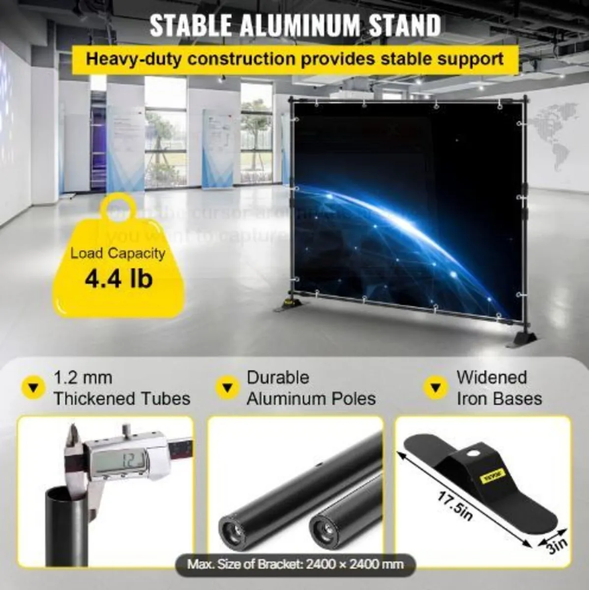 243.8 cm Backdrop Banner Stand - Image 2