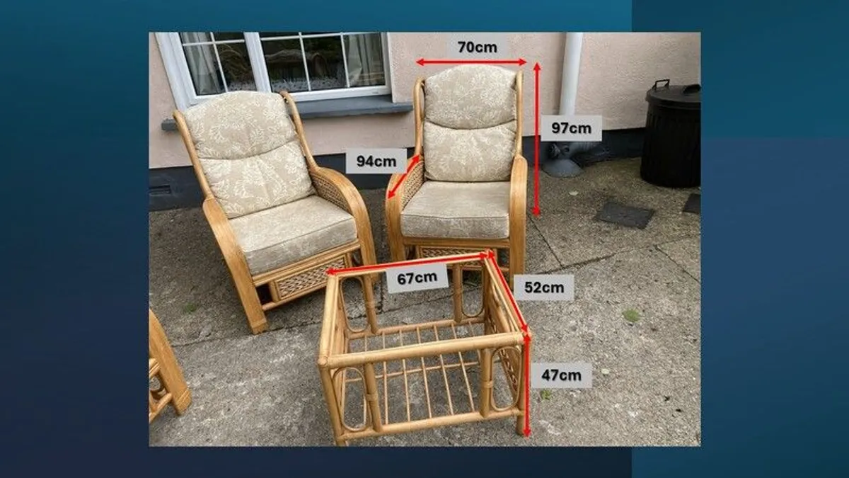 4 Piece Rattan Furniture Set - Image 4