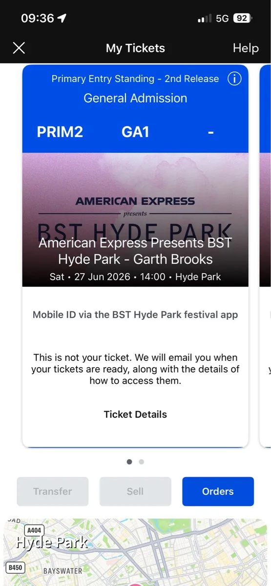 Garth Brooks tickets Hyde Park - Image 2
