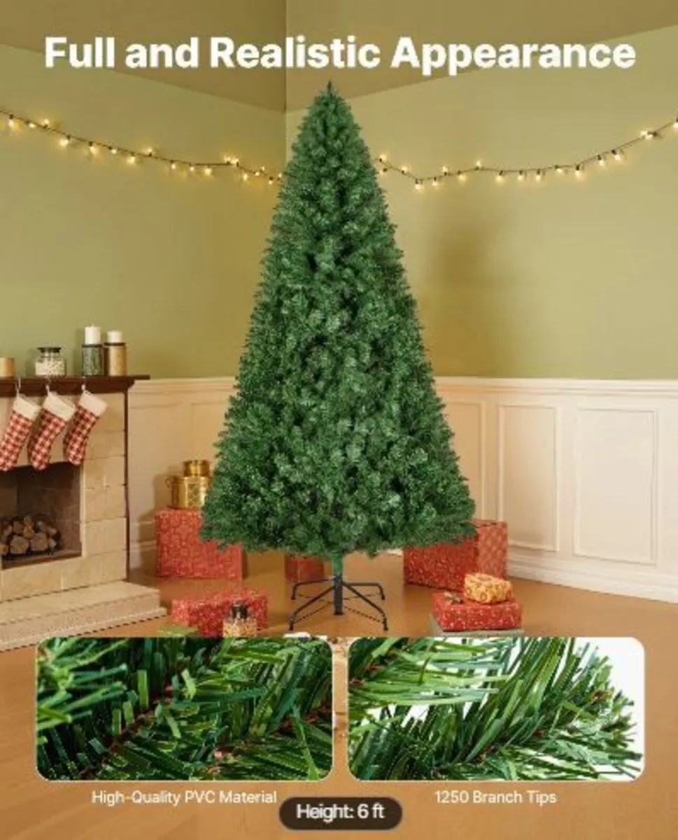 Christmas Tree, 1.8m Artificial Xmas Tree, - Image 2