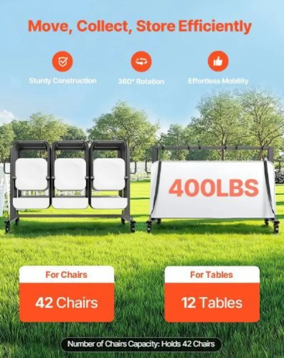 Folding Chair Rack, 400 LBS Capacity - Image 2