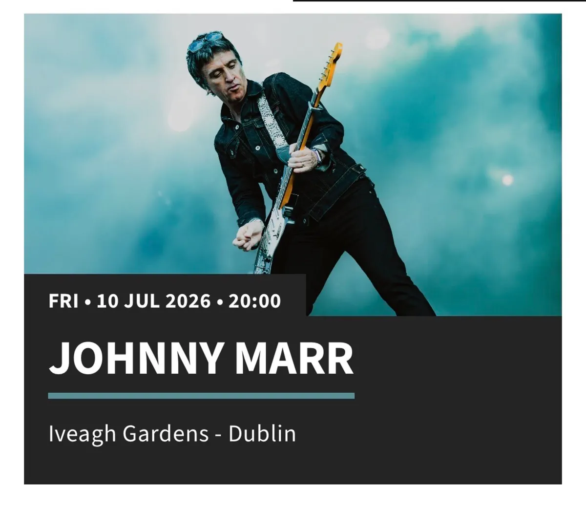 Johnny Marr tickets , Dublin