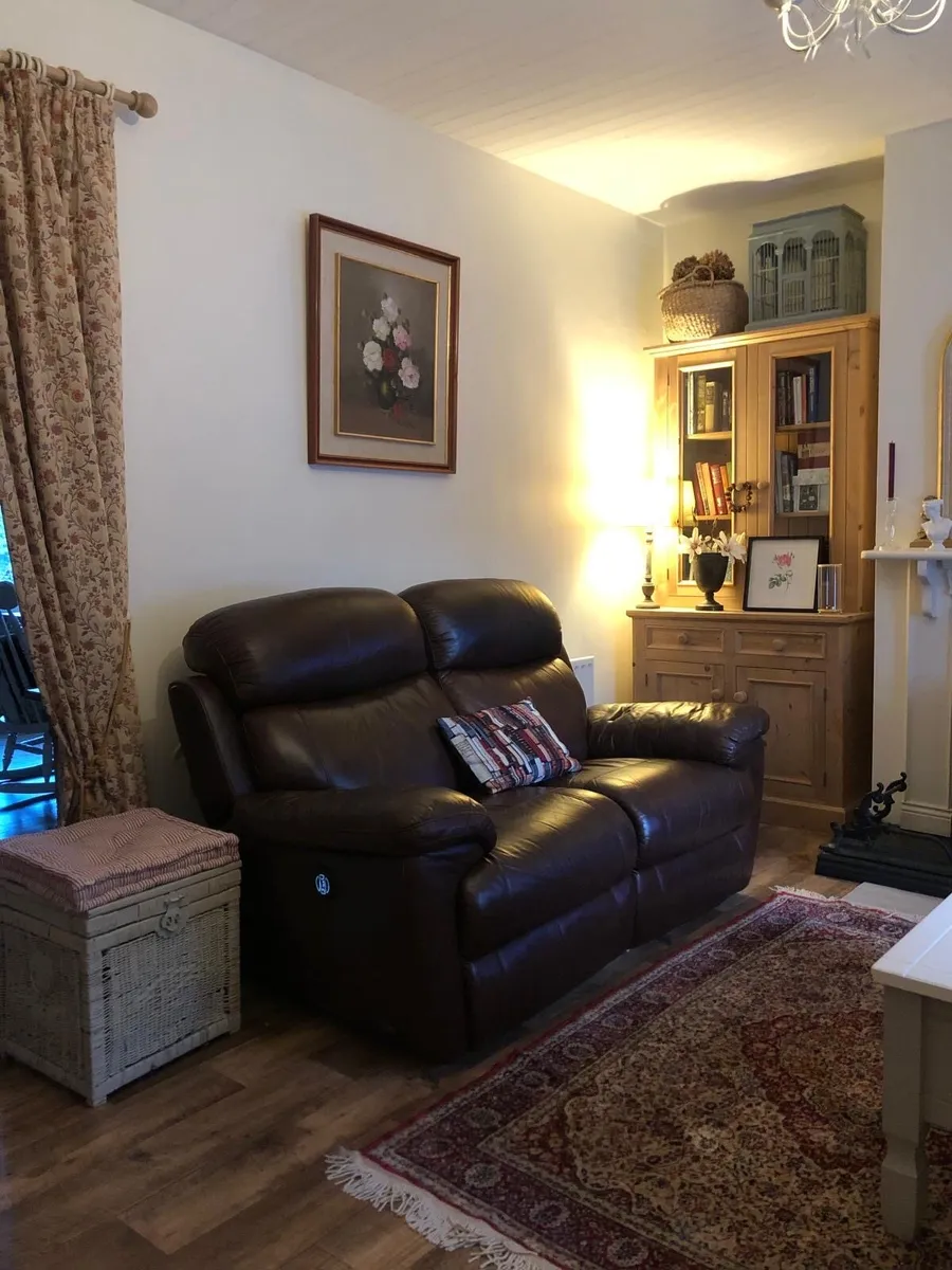 Leather two seater couch - Image 3