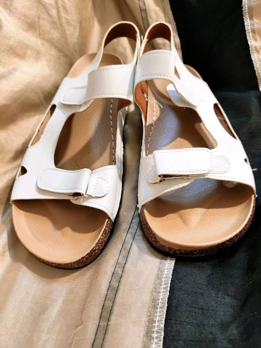 Women’s White Comfort Sandals – Size 43 - Image 3