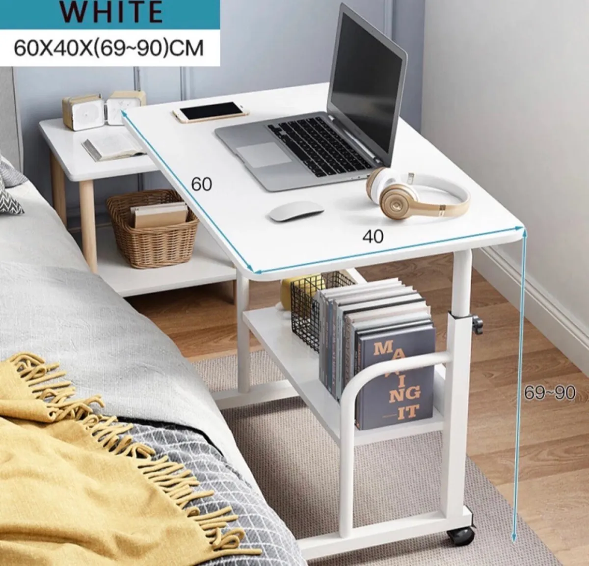 NEW Adjustable Laptop Study Desk Over Bed Table - Image 1