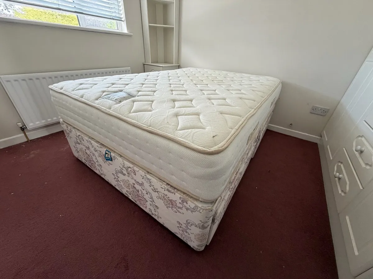 Divan Double Bed Base & Mattress - Image 1