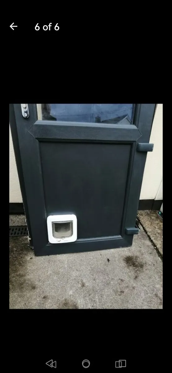 Pvc door with cat elictronick cat flap - Image 1