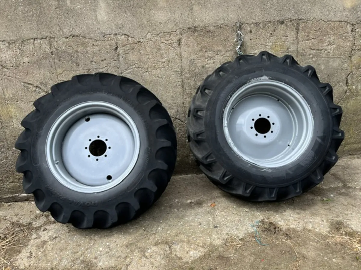 Pair MF Wheels 14.9 x 28 suit MF 165 or 50B etc - Image 1