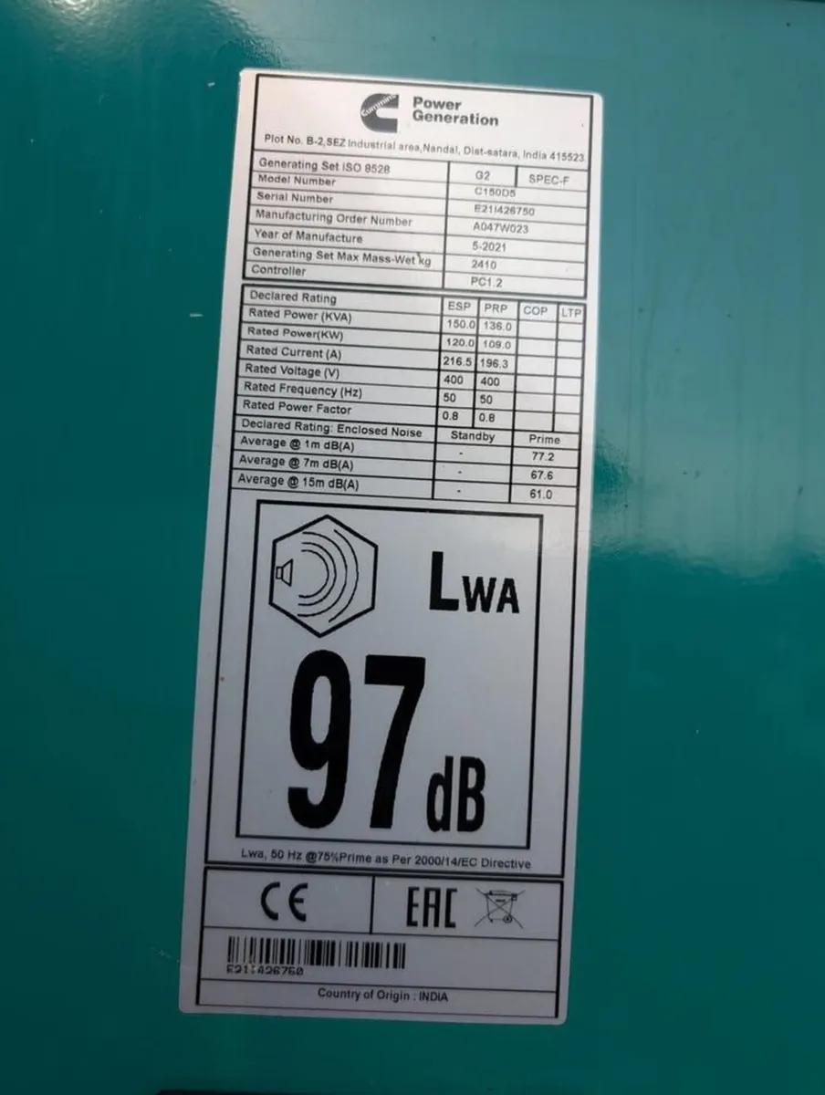 2020 Cummins 150kVA Power Generator - Image 4