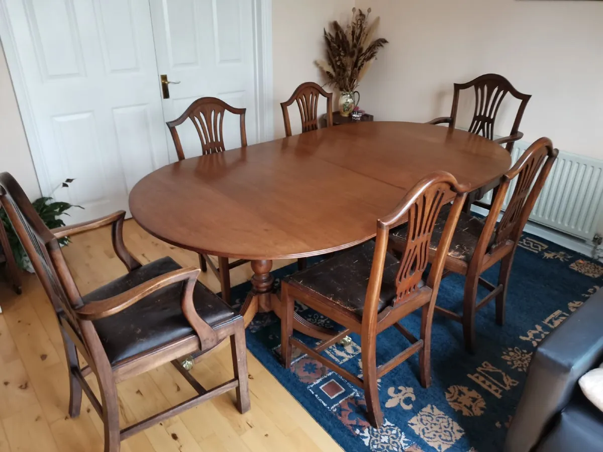 Dining Table & Chairs - Antique - Image 1