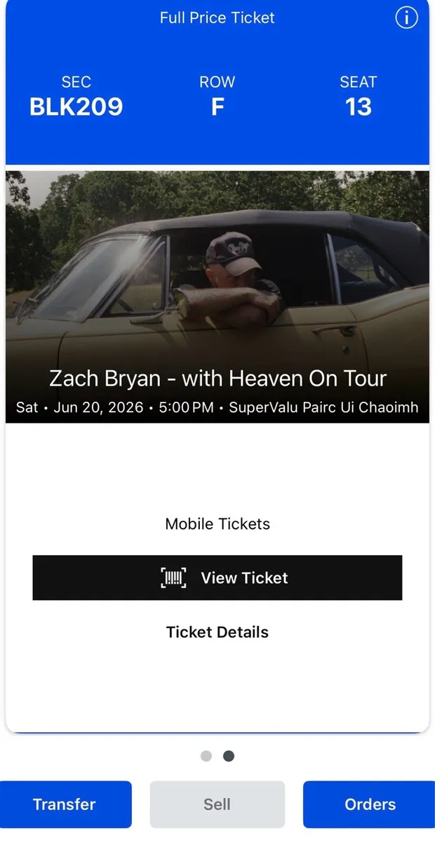 Zach Bryan x2 Seated June 20 (Discounted) - Image 1