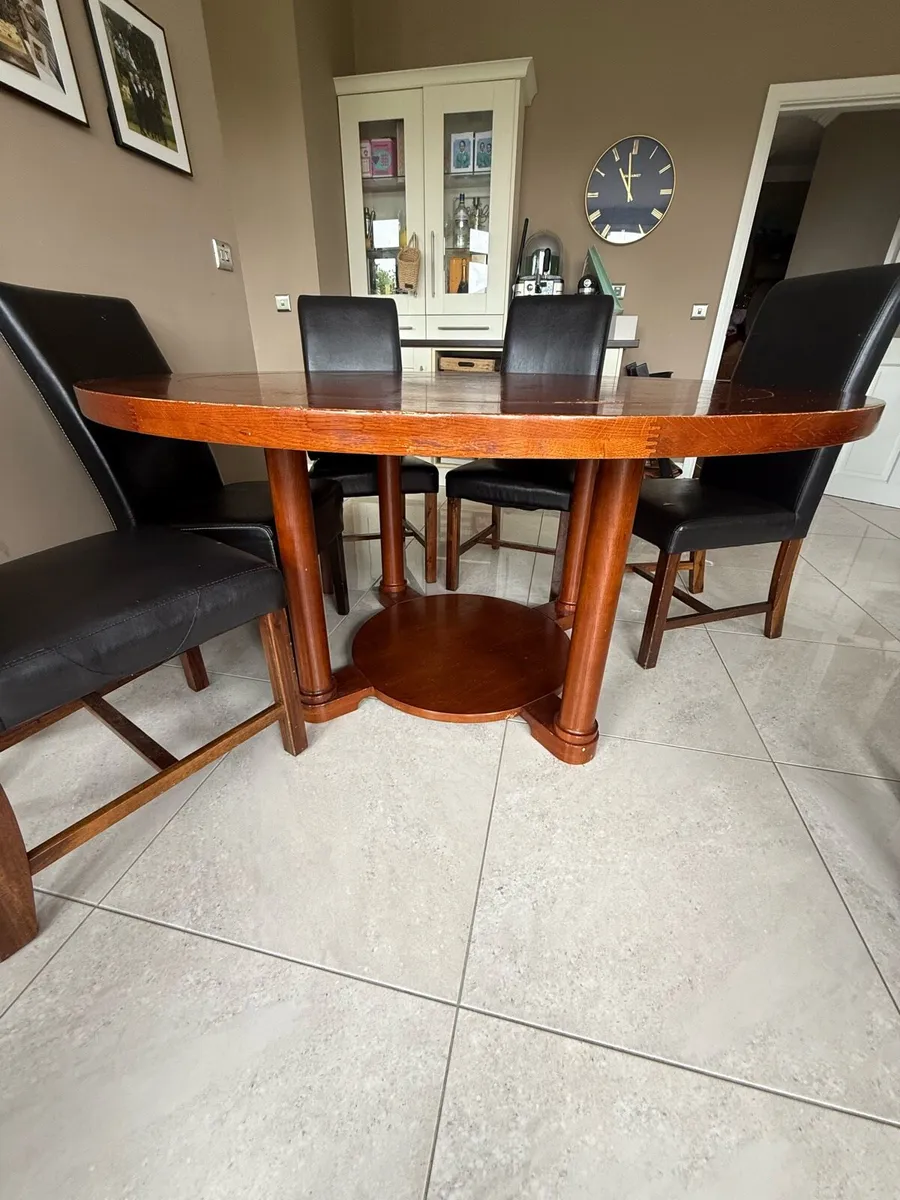 Round Dining Table and 7 Chairs - Image 2