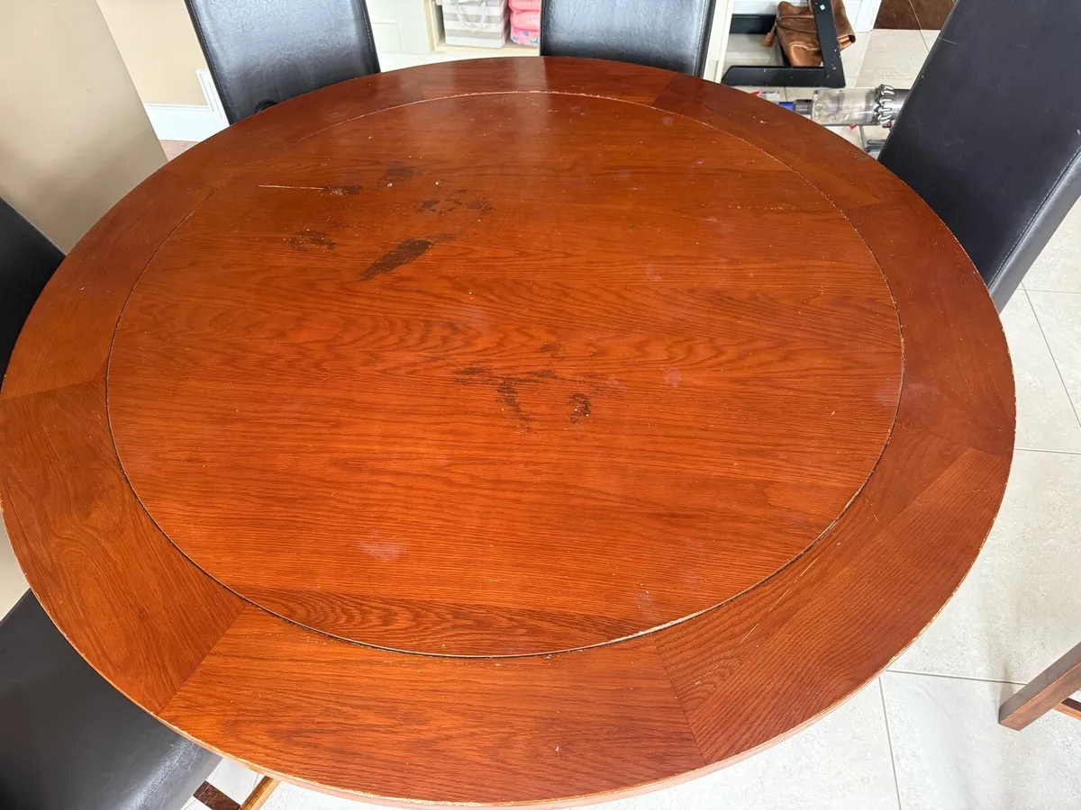 Round Dining Table and 7 Chairs - Image 3