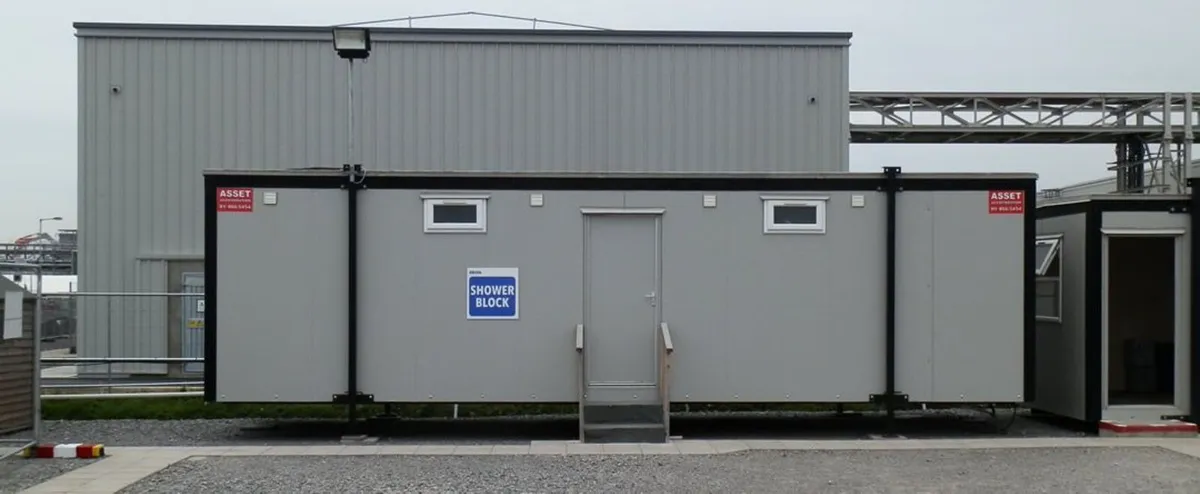 32' x 10' Portable Shower Cabin to Rent or Buy - Image 1